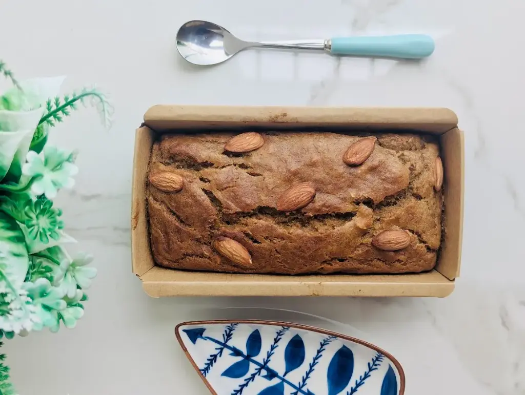 Healthy Banana Almonds Tea Cake