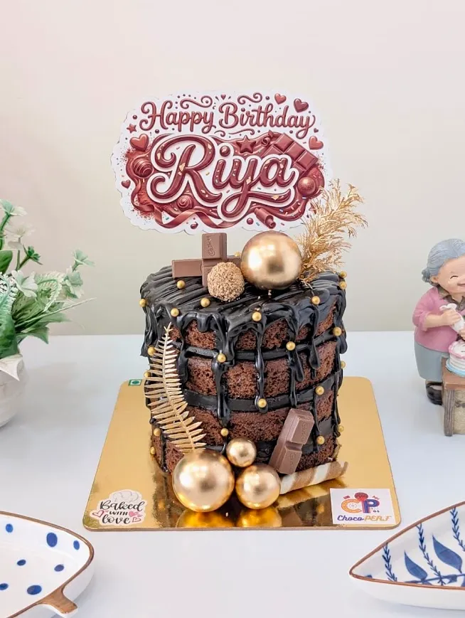 Customized Naked Chocolate Truffle Tall Cake D1[1Kg]