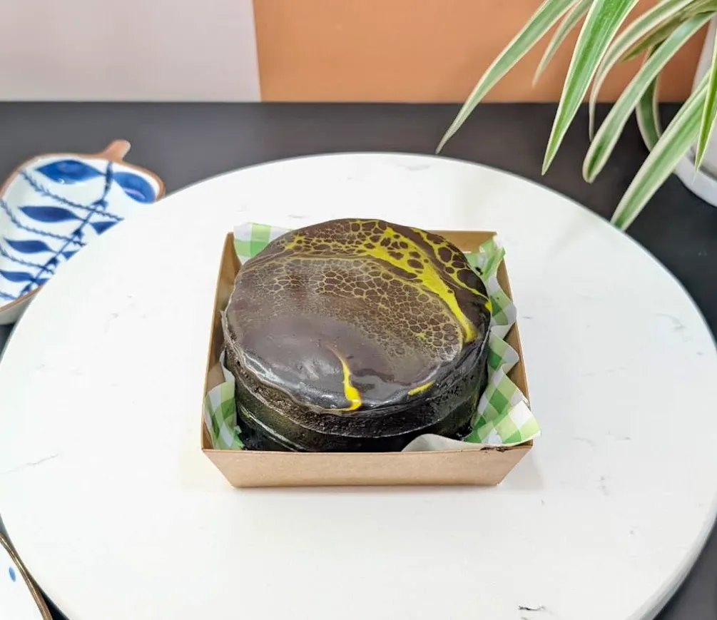 Chocolate Truffle Abstract Design Bento Cake