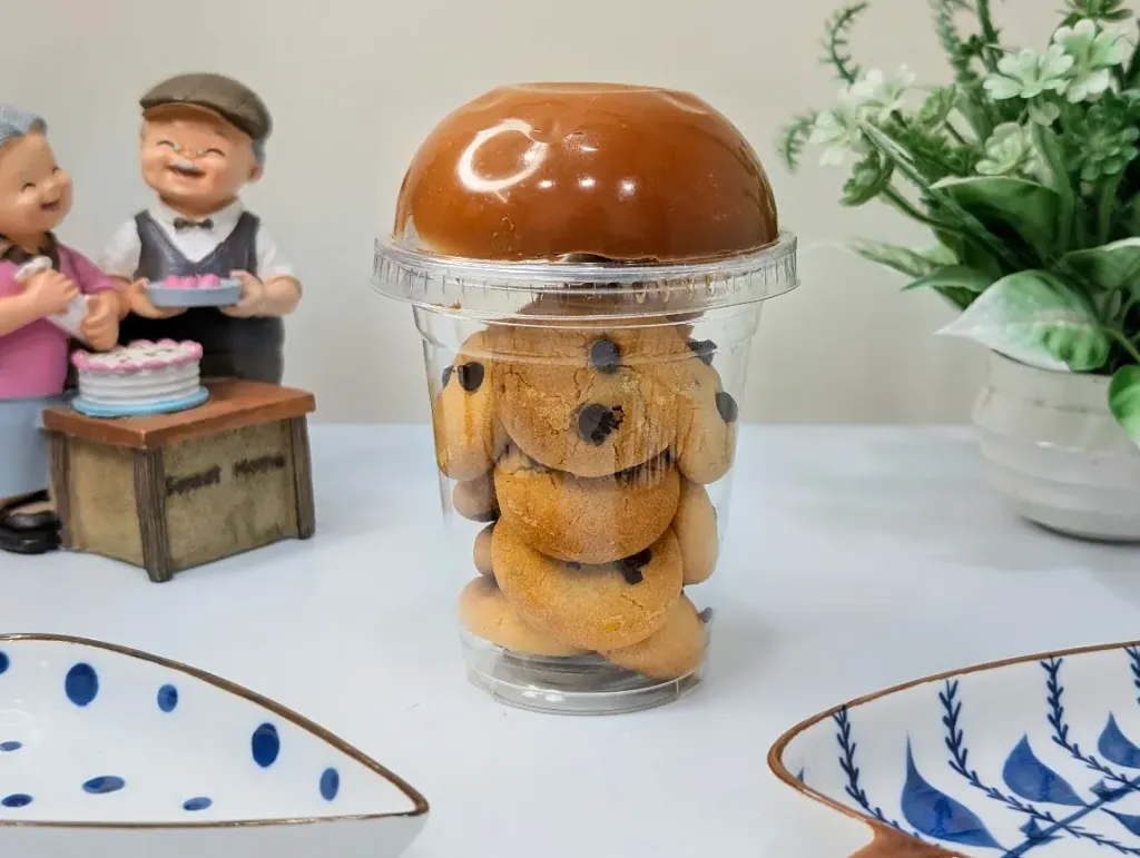 [CO-BCC-125] Button Choco Chips Cookies with Chocolate Dip [125g]
