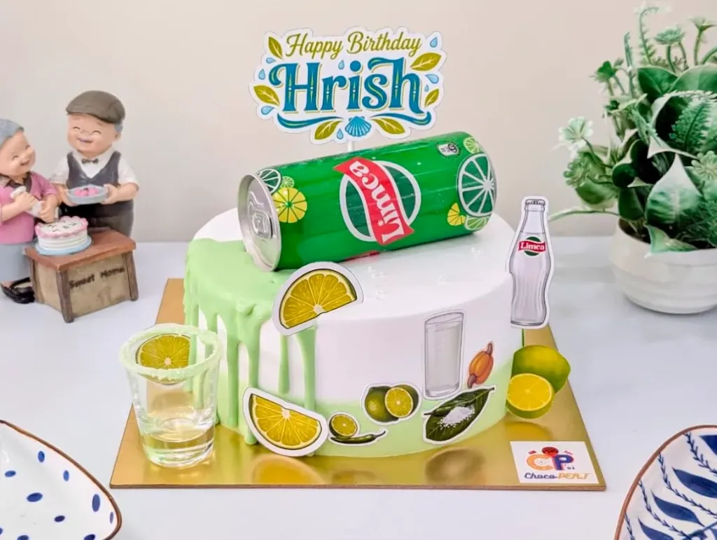 Customized Limca Themed Black Forest Cake [1Kg]