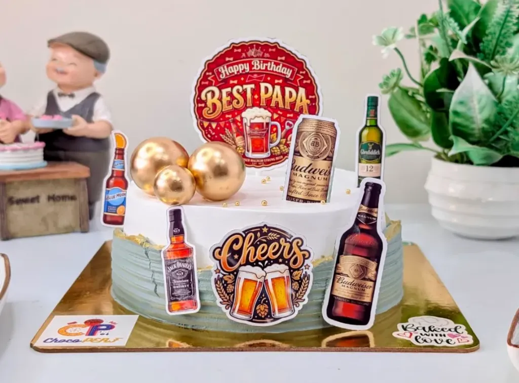 Customized Bar Themed Vanilla with White Choco Chips Cake [500g]
