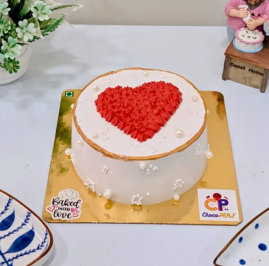 Customized Giant Red Heart Themed Chocolate Mousse Cake [500g]