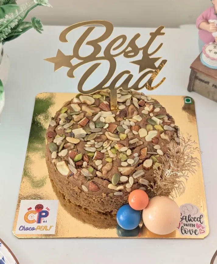 Customized Healthy Atta-Jaggery topped with Nuts & Seeds Tea Cake with Faux Balls - FDS [500g]