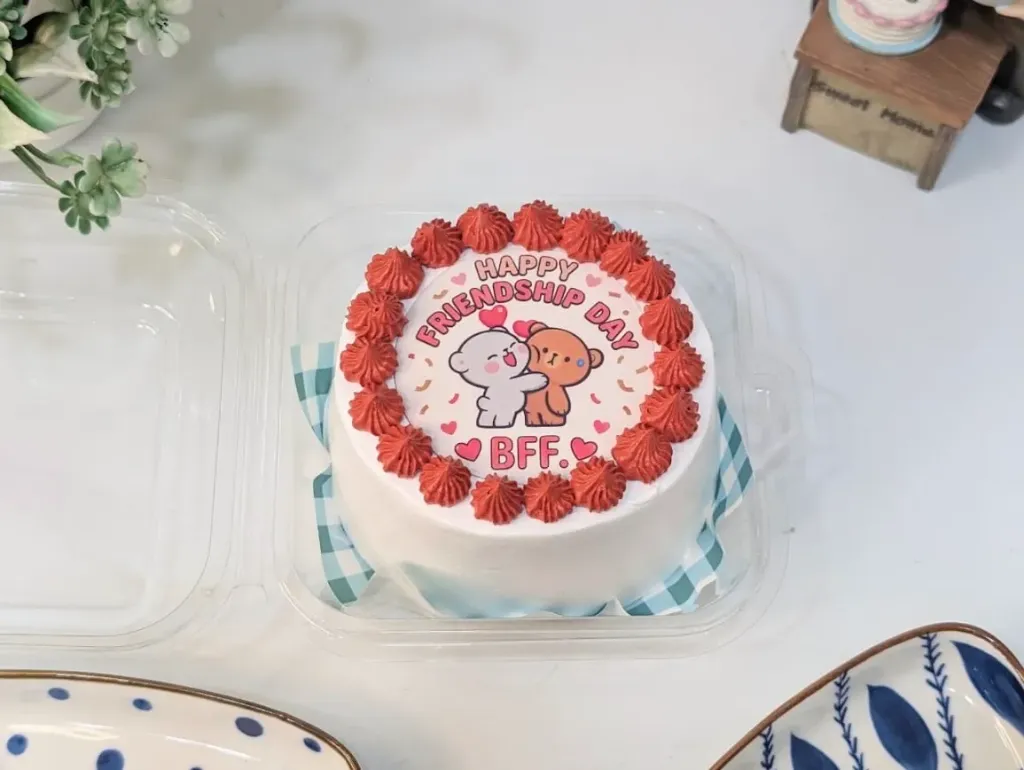 Customized Chocolate Mousse Bento Cake - Friendship Day