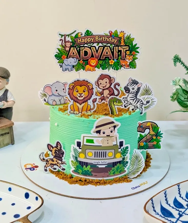 Customized Jungle Themed Rasmalai Cake [1Kg]