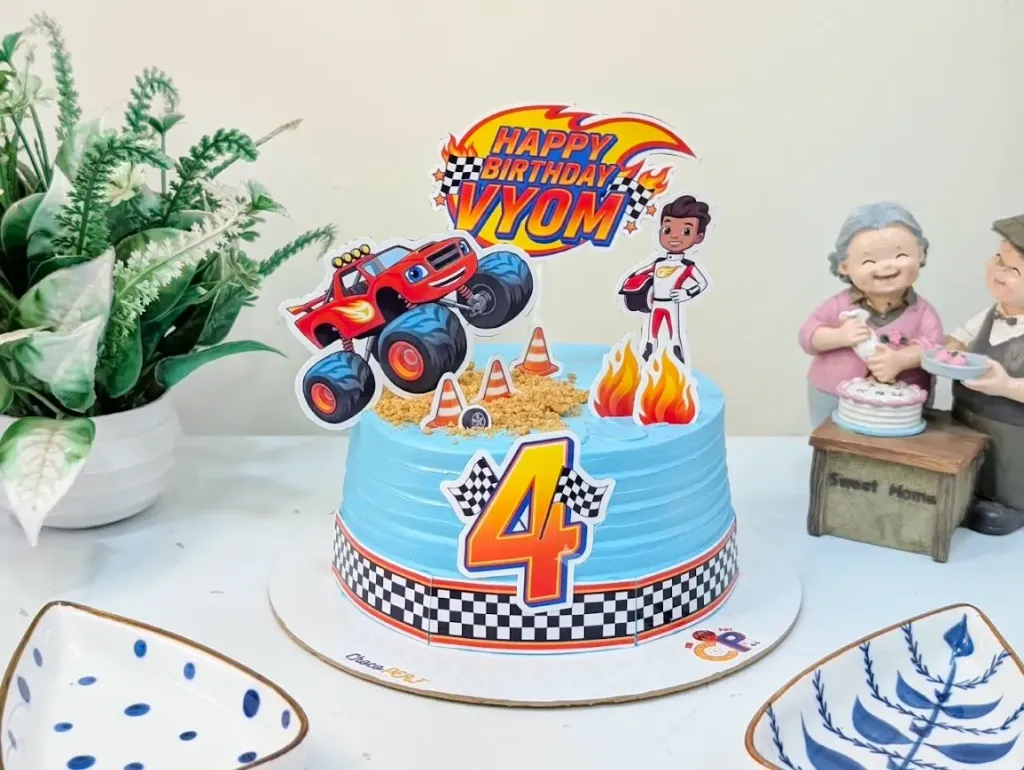 Customized Blaze Themed Chocolate Mousse Cake [500g]