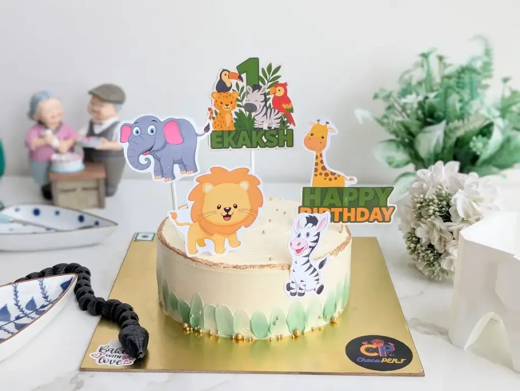 Customized Jungle Themed Mango Cake [1Kg]