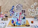 Customized Music Themed Vanilla with White Choco Chips 2-Tier Cake [1.5Kg]