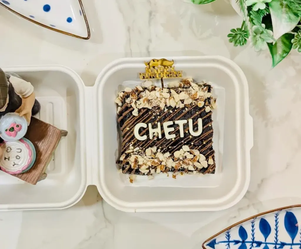 Customized Bento Brownie Slab - Nutella 