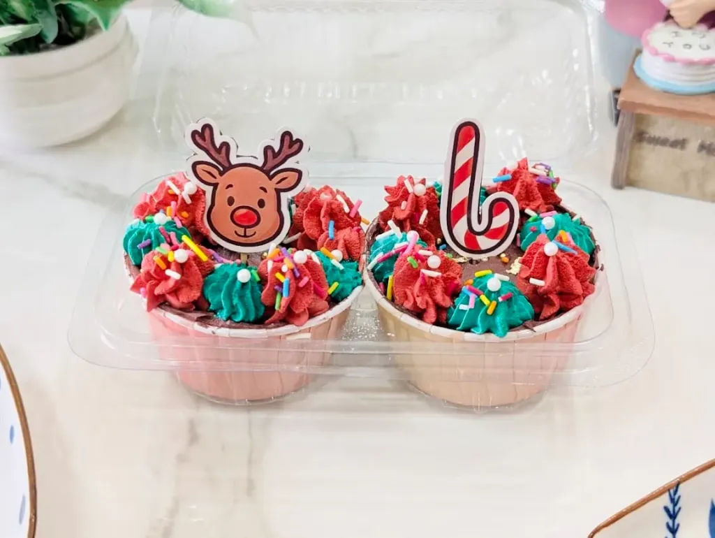 Customized Christmas Themed Chocolate Cupcakes D4