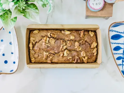 Healthy Banana Walnuts Tea Cake